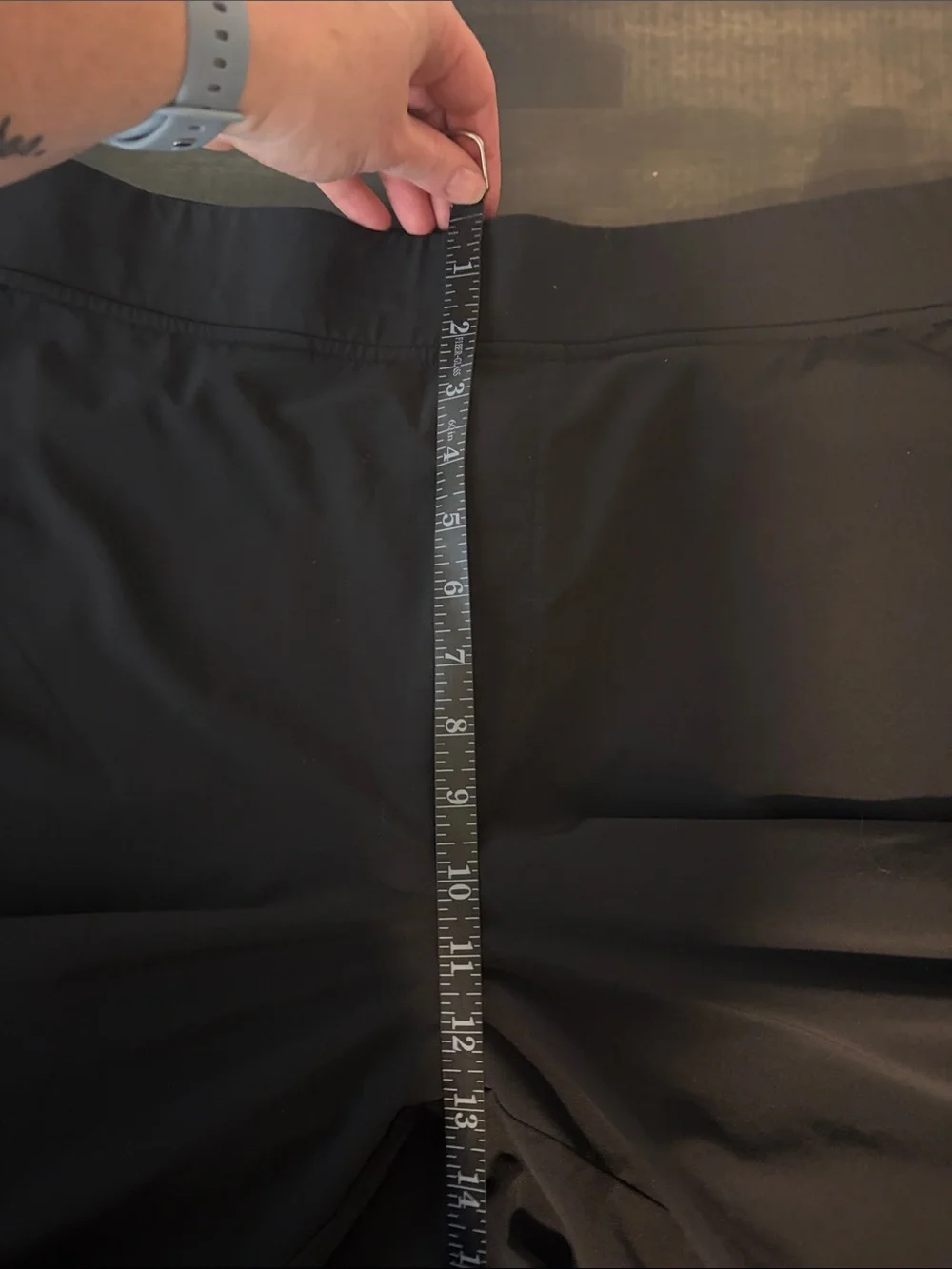 Athleta Black Ribbed Panel Activewear Pull On Pants Size 18 Travel Commuter